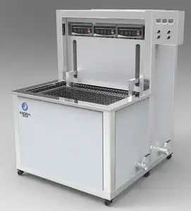 PLC control automatic industrial Ultrasonic Cleaner with Pneumatic Lift For Auto Parts engine hub GW-1072 360L 3600W