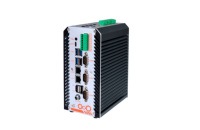Boîtier de calcul IA IoT Edge 2LAN 5COM RS485 RS232 Ultra Ultra7 125H 155H 225H 255H X86 Mini-ordinateur industriel sans ventilateur sur rail DIN