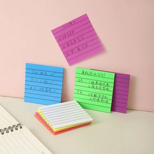 50 Sheets Colorful 3x3 Inch Lined Sticky Notes <b>Memo</b> <b>Pads</b> Removable Strong Adhesion Self-Adhesive for Offices Schools - Product Image 3