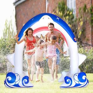 Inflatable Shark <b>Water</b> Spray Arch Toy For Kids Outdoor Play Splash Pad Infant Toddler Garden <b>Fun</b> - Product Image 4