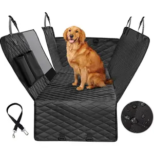 Washable Scratchproof Waterproof Nonslip Pet Car Seat Protector Dog Seat Cover With Storage Pockets Mesh Visual Window