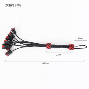 Frusta BDSM a forma di rosa, accessori per punizione, giochi fetish per coppie, frustino in pelle per sculacciate - Product Image 2