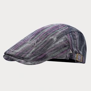 Spring <b>Summer</b> New Vintage Ivy Hats Women Men Stripes Fashion British Breathable Ivy Hat - Product Image 3