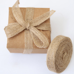 Natural Jute <strong>Burlap</strong> Rolls Hessian <strong>Ribbon</strong> for Christmas Vintage Wedding Party Decorations - Product Image 2