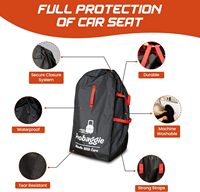 BSCI personnalisé pliable Durable poussette sac de voyage pour avion grand Standard Double poussette porte vérifier sac