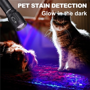 365nm+395nm <span class=keywords><strong>Zoom</strong></span> 2-in-1 LED Hochleistungs-UV-Taschenlampe zur Erkennung von Erzen, Skorpions, Geld, Katzen-, Hunde- und Tierurin sowie zur Hotelinspektion - Product Image 5