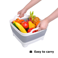 Panier de rangement en plastique pliable avec poignée pliante vaisselle baignoire évier vidange lavabo pour cuisine fruits légumes lavage séchage