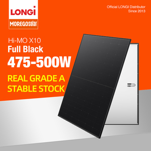 Pannello Solare Longi Solar Hi <span class=keywords><strong>MO</strong></span> 10 ad Alta Efficienza HPBC 2.0, Modulo Fotovoltaico Completamente Nero da 485W 480W 490W 495W 500W - Product Image 1