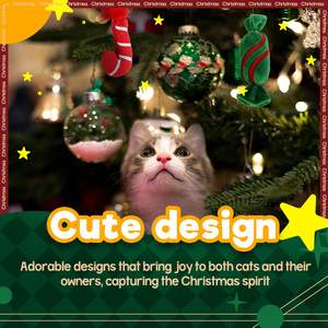 Toptan AFP noel serisi Pet köpek kedi oyuncaklar köpek peluş gıcırtılı halat çiğnemek oyuncak kedi Teaser değnek oyuncak kaçak gıda tedavi dağıtıcı - Product Image 3