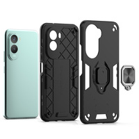 Coque de téléphone portable antichoc hybride TPU+PC avec support anneau 360° et fixation magnétique pour voiture pour Xiaomi Poco M7 4G Plus 5G