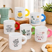 Mug à café en céramique blanc de 330 ml, écologique, vierge pour sublimation, avec logo personnalisé, revêtement pour presse à chaud, promotion par sublimation