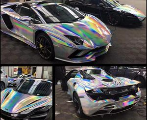 Huianhao — autocollant Laser chromé 1.52*18m, feuille de Film arc-en-ciel holographique pour emballage de voiture en vinyle - Product Image 6