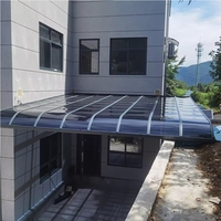 Auvent fixe moderne en alliage d'aluminium Xilonghe pour extérieur, cour, protection contre le vent, la pluie et le soleil, revêtement en poudre, acier inoxydable