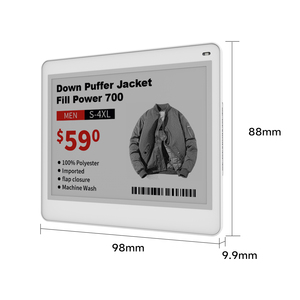 MinewTag DS042 Étiquette de prix électronique ultra-fine BLE5.0 avec écran E-paper 4,2 pouces, étiquette de rayon électronique - Product Image 2