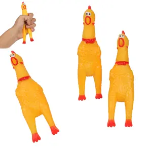도매 모든 종류의 장난감 제조 업체 도매 매체 비명 치킨 스트레스 해소 애완 동물 장난감 소리 치킨