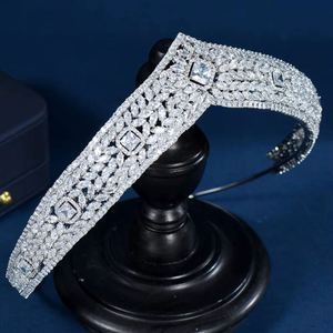 HIBRIDE, tocado de alta calidad, accesorios para el cabello para fiesta de boda, diseño de moda, corona grande, joyería de boda, C-06 - Product Image 3