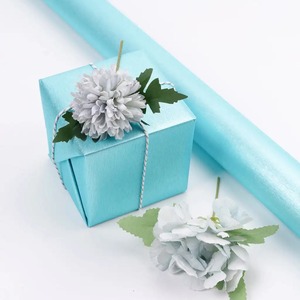 Rouleau de papier de soie turquoise écologique et recyclable, double face enduite, pour emballage cadeau et projets créatifs (vente en gros) - Product Image 1