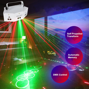 Mới 9 mắt KTV thanh sân khấu bên ánh sáng âm thanh kích hoạt chiếu nhà mát mẻ rực rỡ DMX DJ vũ điệu nhảy Laser nhấp nháy ánh sáng - Product Image 3