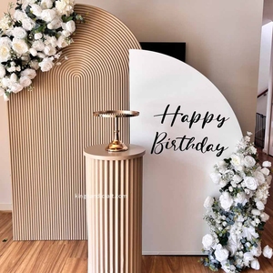 New Arrival Custom Elegant Modern Wooden Plinth Pedestal <b>for</b> Party <b>Decor</b> | Event Display Stand <b>for</b> Wedding <b>Birthday</b> Celebrations - Product Image 4