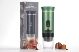 เครื่องชงกาแฟเอสเพรสโซแบบพกพา 3 in 1 พร้อมหน้าจอดิจิตอล ชาร์จผ่าน USB ใช้กับกาแฟแคปซูล เหมาะสำหรับการเดินทาง - Product Image 5