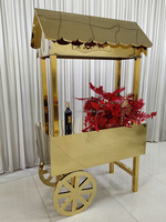 Table de salle à manger d'événement de mariage meubles d'hôtel chariot à bonbons en métal en acier inoxydable affichage tables rondes décoration de mariage