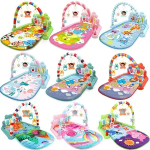 Oferta especial Manta de juego Baby Fitness Rack Pedal Piano Music Toy Mat con sonajero Baby Toy Gym Multifuncional