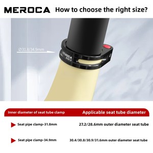 MEROCA J235 piezas de <span class=keywords><strong>bicicleta</strong></span> seguras aleación de aluminio 31,8/34,9mm Tubo de <span class=keywords><strong>sillín</strong></span> de <span class=keywords><strong>bicicleta</strong></span> de carretera <span class=keywords><strong>abrazadera</strong></span> de bloqueo Compatible con <span class=keywords><strong>abrazadera</strong></span> de tija de <span class=keywords><strong>sillín</strong></span> - Product Image 4