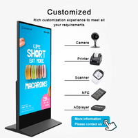 Système d'affichage numérique Android pour hôtel à écran plein format personnalisable de 70/75/80/86 pouces, ultra-fin, indice de protection IP65 pour les promotions