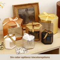 Boîte en papier personnalisée imprimée, boîte hexagonale de luxe pour Halloween, emballage avec aimant, boîte cadeau