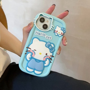 เคสโทรศัพท์ลายการ์ตูน 3 มิติ ซิลิโคน Hello Kitty น่ารัก กันกระแทก ป้องกันรอยนิ้วมือ สำหรับ 17 Pro Max ฝาหลังยางนิ่ม - Product Image 4