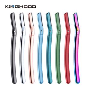 Rasoir à sourcils et rasoir facial noir à lame unique en acier inoxydable avec logo personnalisé - Product Image 6