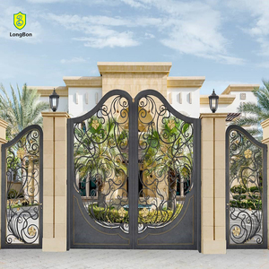 Diseño de puerta principal de lujo puertas de hierro forjado para casas - Product Image 5