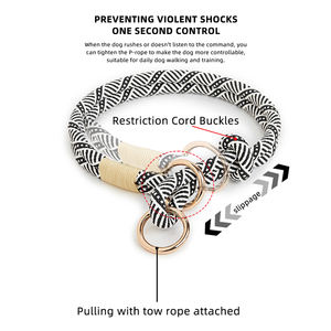 Nuevo y elegante Collar de perro trenzado a mano de nailon de lujo para perros pequeños, medianos y grandes, collares ajustables suaves para cachorros sin tirones para entrenamiento de mascotas - Product Image 3