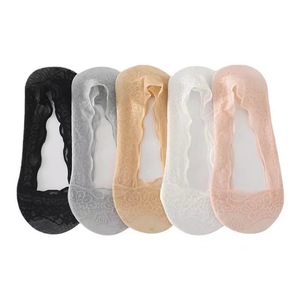 <span class=keywords><strong>Calcetines</strong></span> Cortos OEM para Niñas con Diseño de Encaje, Antideslizantes, de Silicona, Transpirables - Product Image 1