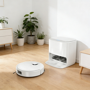 Robot Aspirador Inteligente V9 con Filtro HEPA, Batería de Iones de Litio, LDS Slam 5200mAh, Control por Aplicación, Lavado y Secado Automático de Mopa, 8000Pa - Product Image 1