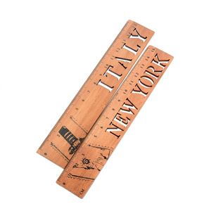 Diseño de alta calidad hecho de regla de madera duradera Diseño de impresión Reglas de estudiante de Niños de madera Suministros de oficina Escuela <span class=keywords><strong>primaria</strong></span> - Product Image 2