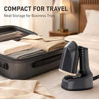 Défroisseur Vapeur Portable Pliable avec Base de Rangement Stable pour la Maison et les Voyages