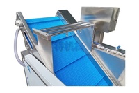 Commerciële roestvrijstalen automatische fruit-, groente- en maïsreinigingsmachine met drievoudige reinigingsproces, hoge druk, sterk.