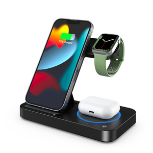 Gran oferta 2025, estación de carga inalámbrica rápida para iPhone 15 12 <span class=keywords><strong>Pro</strong></span> Max para <span class=keywords><strong>Apple</strong></span> Watch <span class=keywords><strong>AirPods</strong></span>; High Pengisi Daya Nirkabel - Product Image 1