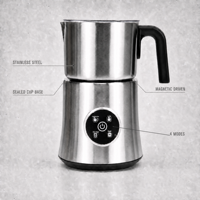 Mousseur à lait électrique MF06S-T 900 ml, à entraînement magnétique, en acier inoxydable, pour cappuccino et latte, mousse chaude et froide, usage domestique, hôtelier et commercial