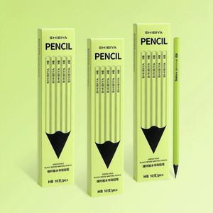 Lápiz de Madera Negra con Cuerpo Verde, Lápices Promocionales para Niños, Lápices Premium en Caja al por Mayor con Logotipo Personalizado para Escuelas - Product Image 5
