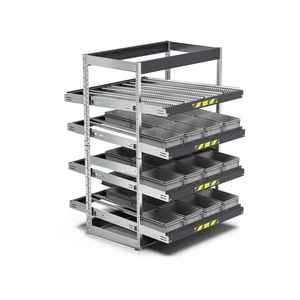 Fami Kanban FIFO ST1402 1400x1509x2009mm crémaillère dynamique avec 4 cadres inclinés - Product Image 2