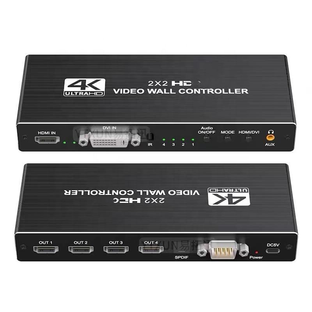4K HD 1080P 2x2 HDTV DVI TV Video Wall Controller Processor 1X2 1X4 1X3 2X1 3X1 4X1 Multi Video Screen Processor Switch Splicer