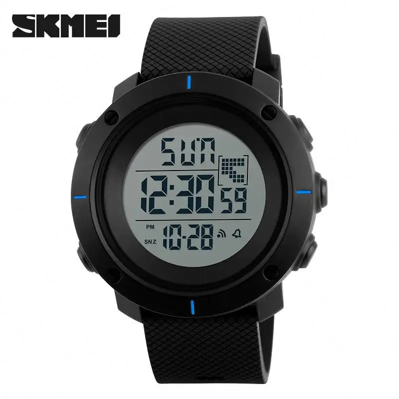 SKMEI 1213 Top 10 marcas negro niños reloj digital elegante banda de silicona pantalla impermeable reloj de pulsera deportivo Simple