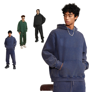 Sudadera con Capucha Retro Lavada RNSHANGER de Alta Calidad Personalizada, 100% Algodón, Sudadera Holgada de Hip Hop, Sudadera con Capucha Vintage de Corte Holgado - Product Image 2