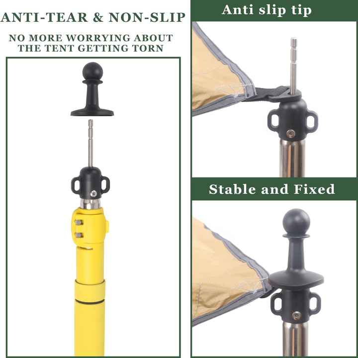 Hot Sale Product 2.75ft to 9.5ft Tent Poles Tarp Poles Adjustable Sun