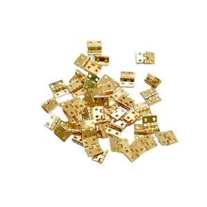 Mini charnière en laiton Mugu 10x10mm pour boîte à bijoux, boîte cadeau, projets d'artisanat - Product Image 3