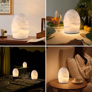 Lámpara de Mesa de Alabastro Natural Recargable de Diseño Creativo ZEROUNO, Sensor de Vibración, RGBW, Interruptor de Ajuste Multi-Partida - Product Image 6