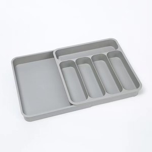New arrival plastic kitchen storage containers extendable cutlery utensil drawer organizer