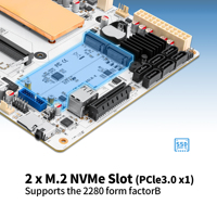 Cartes mères CWWK N150 Nas 6 baies, 6x SATA3.0, emplacement PCIe 3.0 X4, 2x NVMe, 2x 2.5GbE I226V LAN, 4C/4T, carte mère PC Mini ITX CW-M2